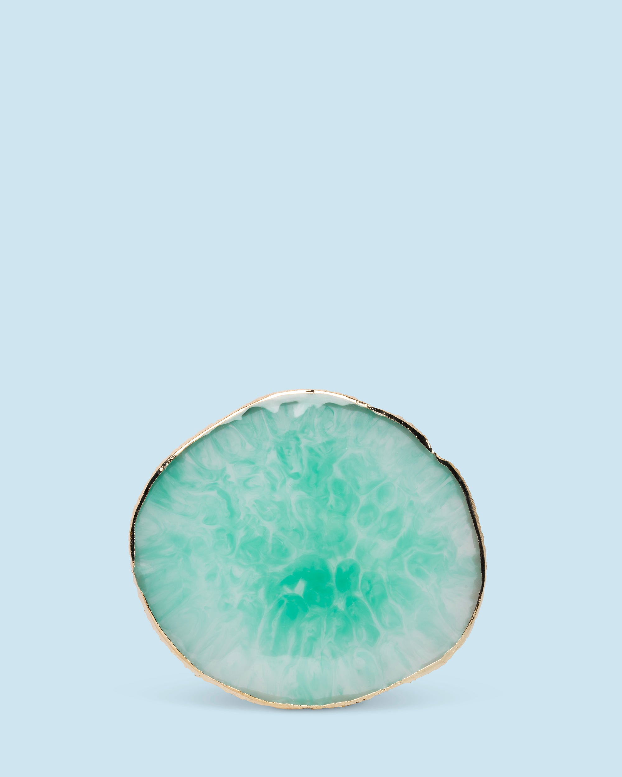 Nail art mengpalet in groen met goudkleurige rand, ideaal voor gels en nail art producten.
