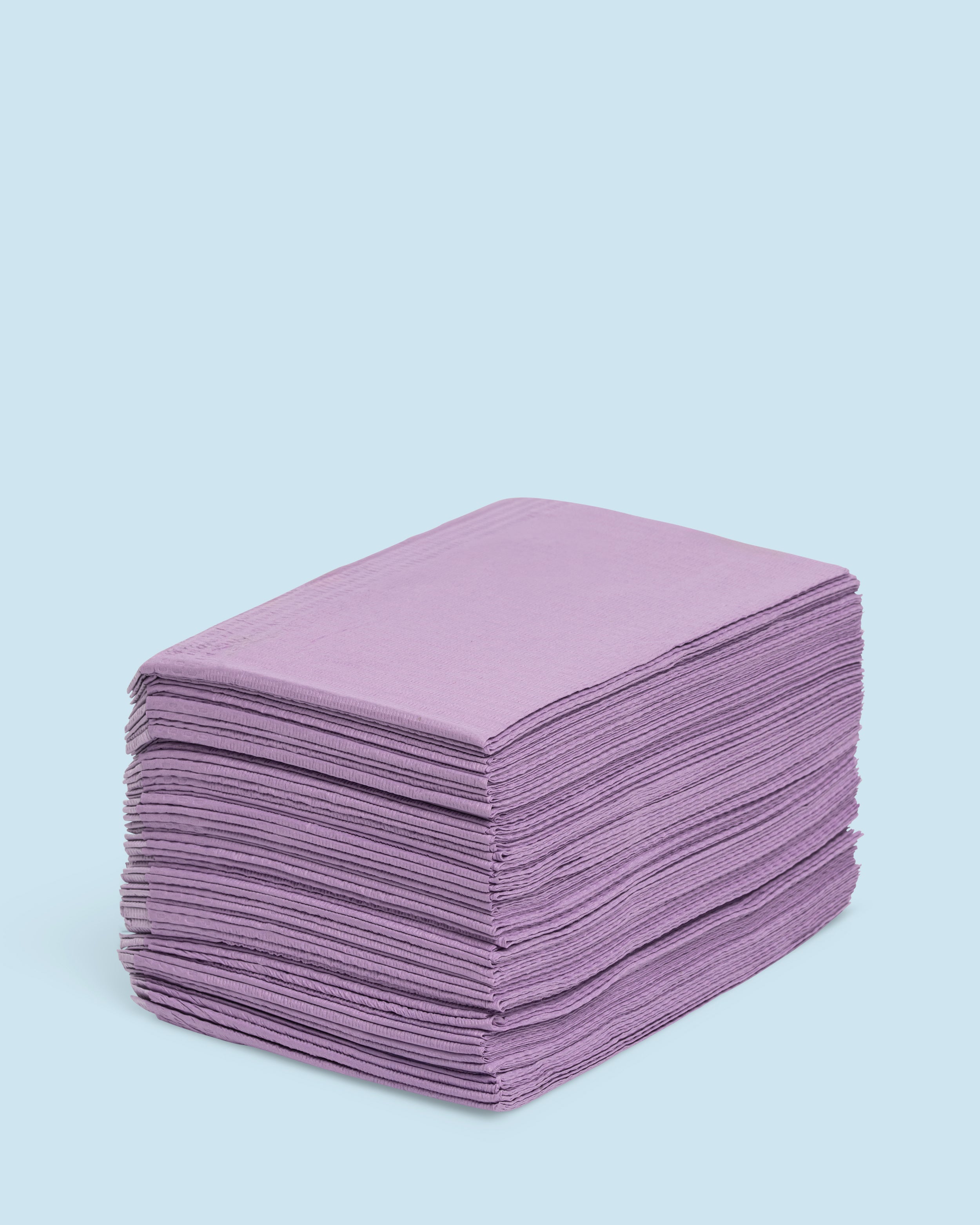 Table towels ‘Purple’ 125 pcs – sterke paarse wegwerpdoekjes voor salongebruik en hygiënische werkoppervlakken.