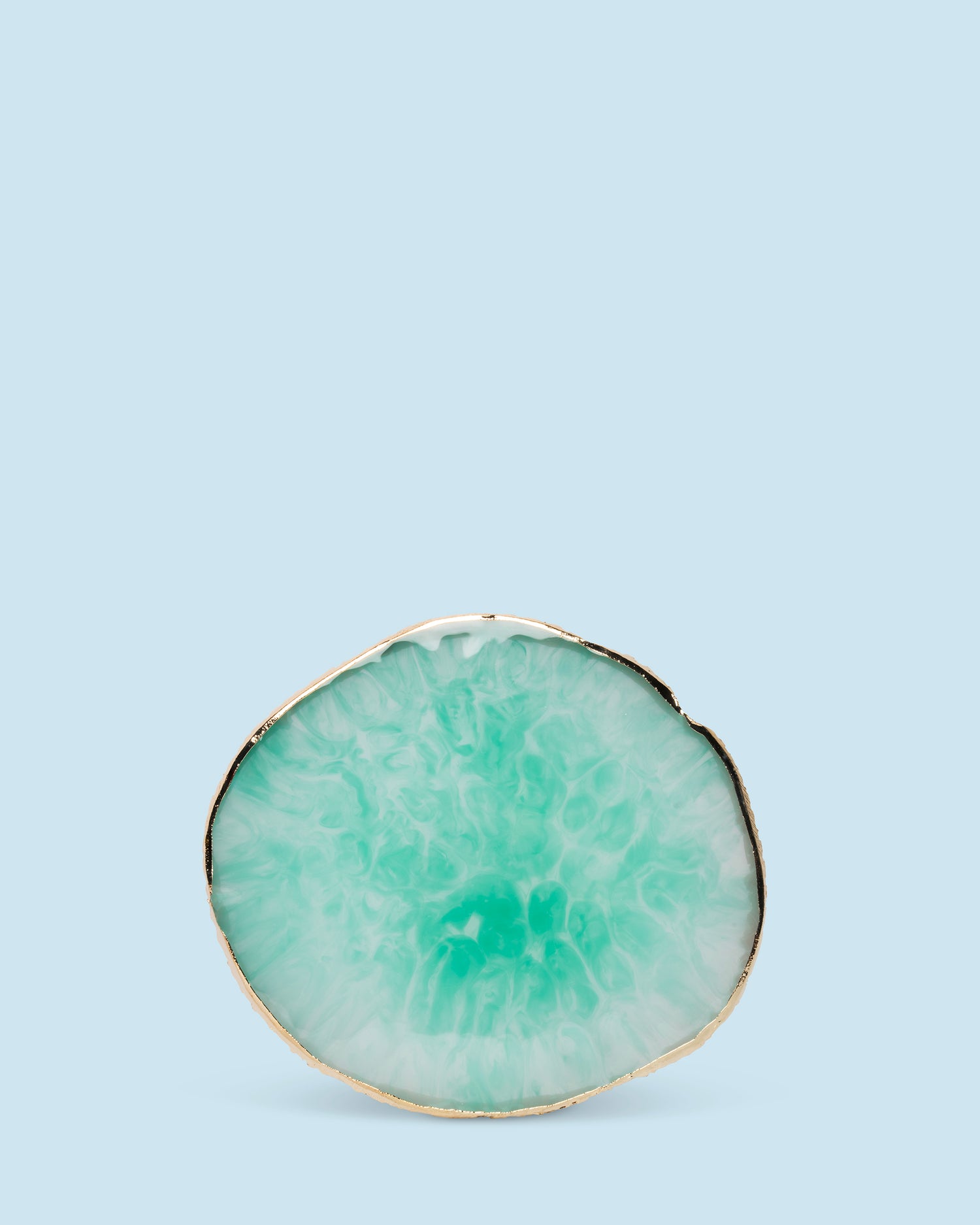 Nail art mengpalet – Groen met gouden rand