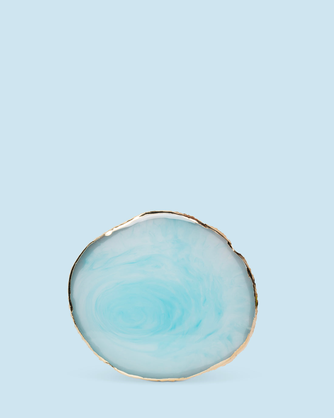 Nail art mengpalet – Blauw met gouden rand