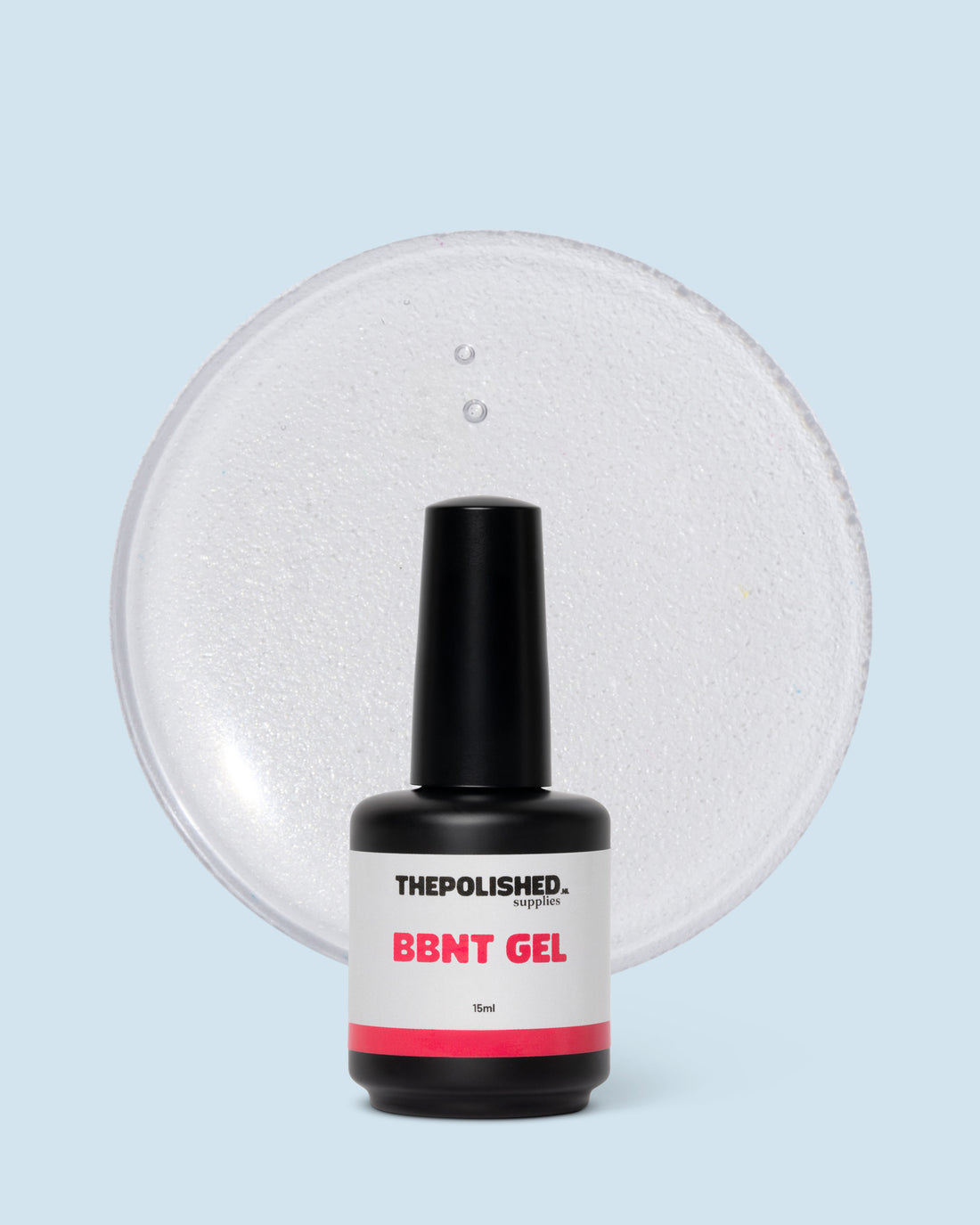 Builder gel BBNT 01 Clear 15 ml van The Polished, voor sterke en natuurlijke nagelopbouw.