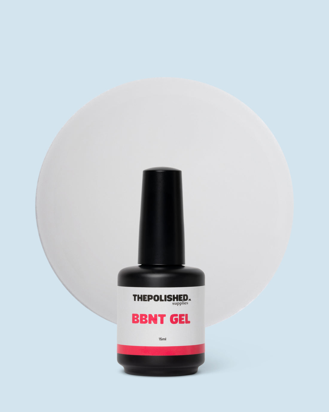 Builder gel BBNT 02 Milky White 15 ml van The Polished, ideaal voor natuurlijke nagelopbouw en een subtiele milky look.