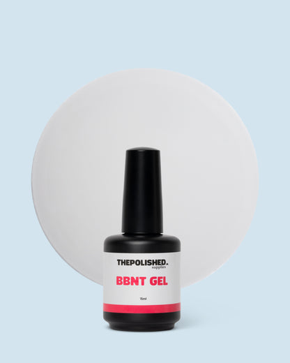 Builder gel BBNT 02 Milky White 15 ml van The Polished, ideaal voor natuurlijke nagelopbouw en een subtiele milky look.