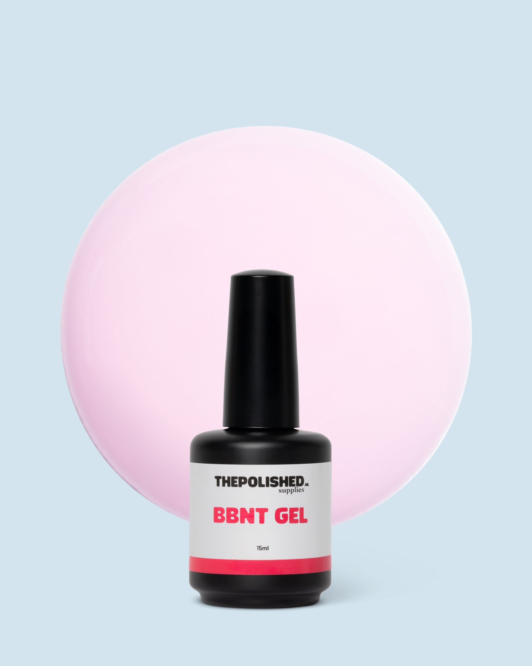 Builder gel BBNT 05 Blush Blossom 15 ml van The Polished, in een zeer zachte, lichtroze tint.