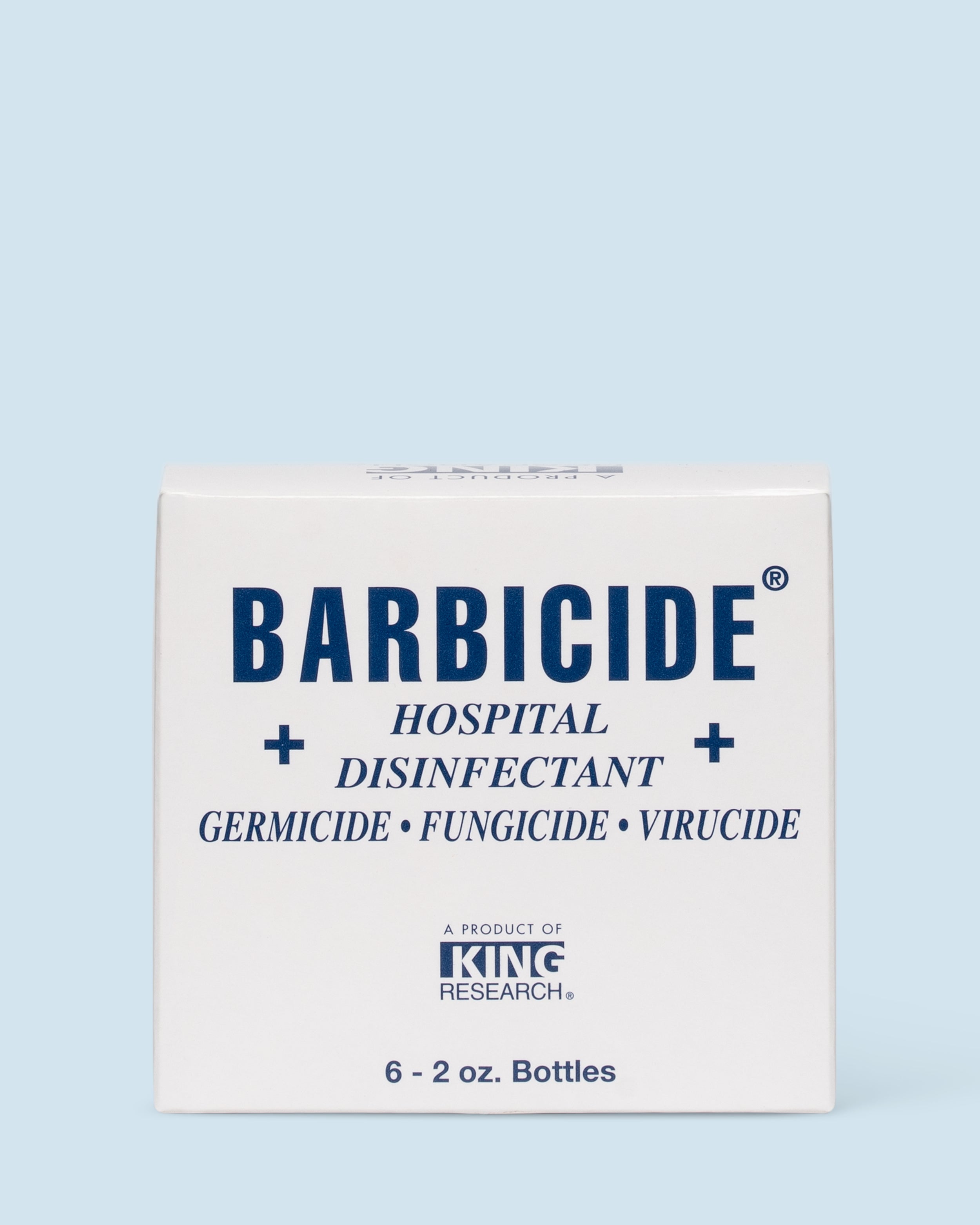 Barbicide desinfectiebullets 6×60 ml – geconcentreerde desinfectiecapsules voor professionele reiniging van tools en salonmateriaal.
