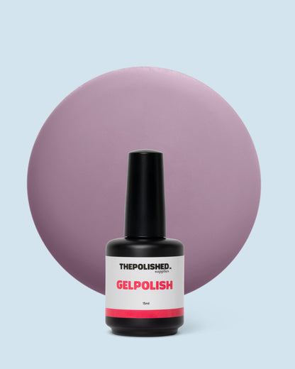 Blushed Earth gelpolish 15 ml van The Polished – natuurlijke nude kleur met een warme, subtiel aardse uitstraling.