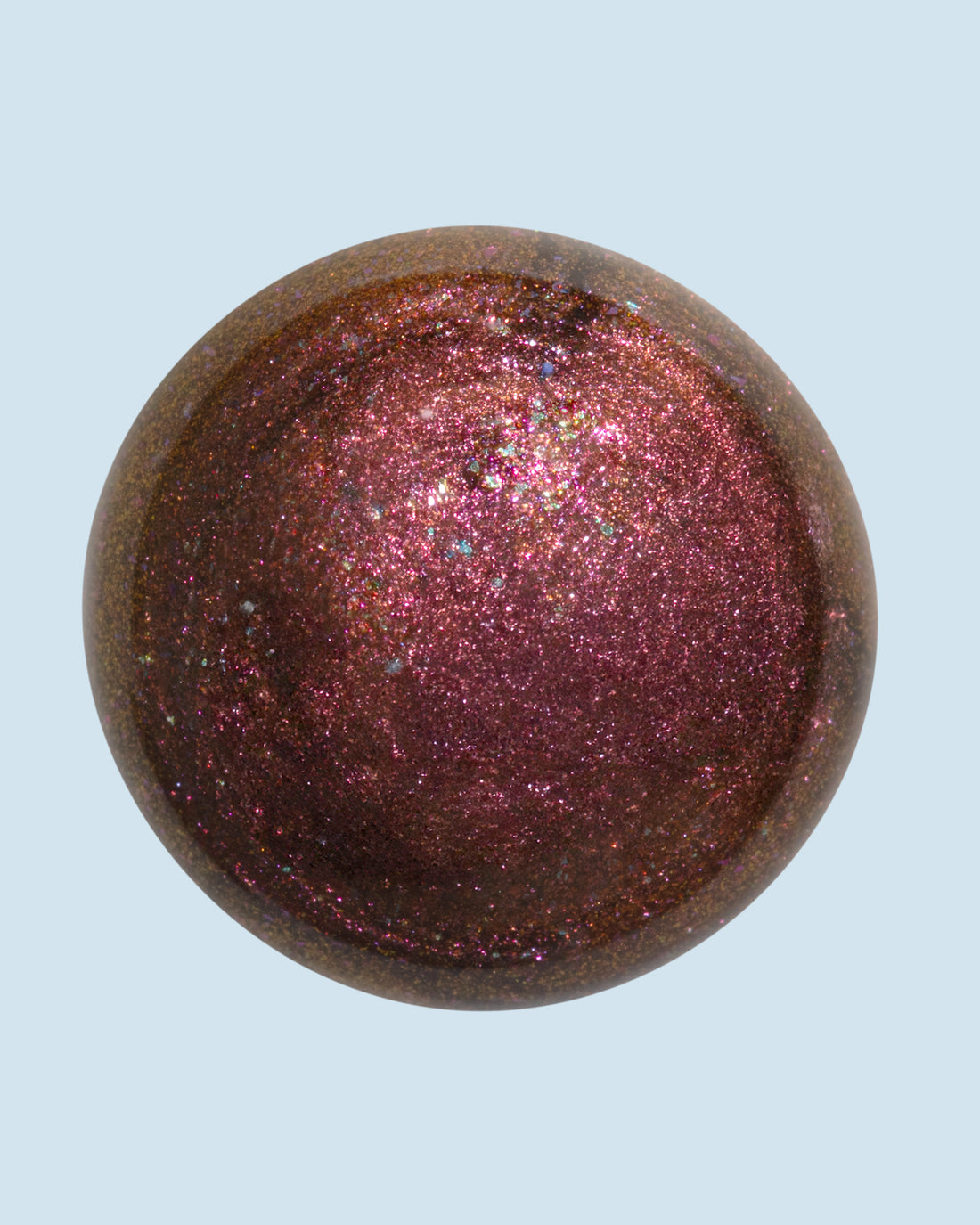Copper Clay glitter gelpolish 15 ml van The Polished, rijke koperkleur met glinsterende accenten.