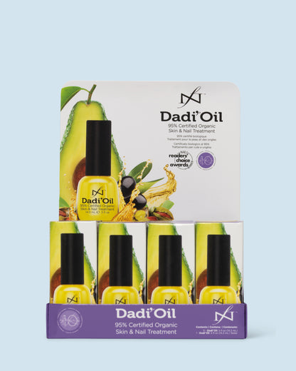 Dadi’ Oil display 12×14.3 ml – professionele display met 12 flesjes verzorgende nagel- en cuticle-olie.