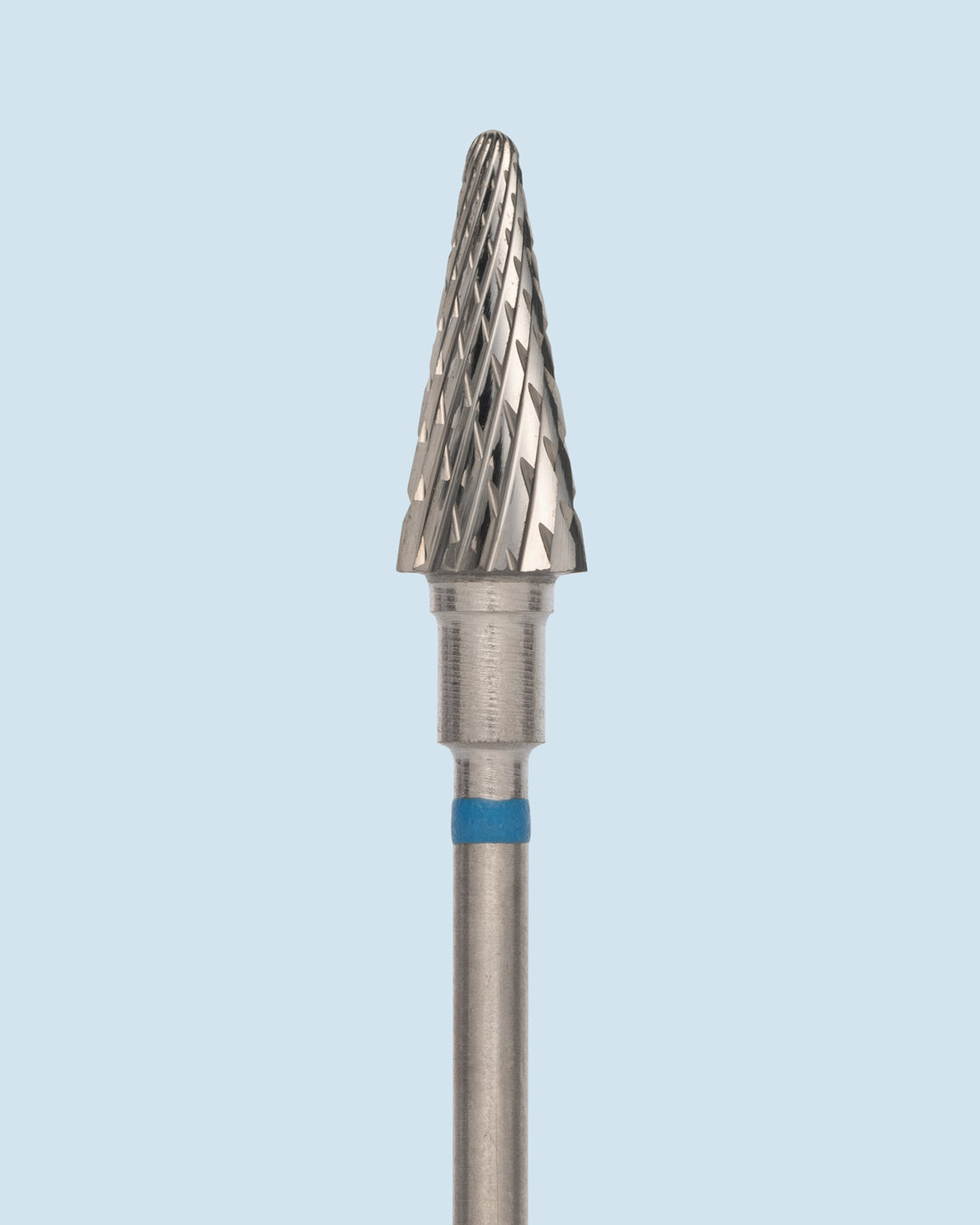 HEAD Carbide Cone blue – professioneel blauw conisch carbide bitje voor krachtig vijlen en verwijderen van kunstproduct.