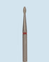 HEAD diamond bur Olive rood – olijfvormig rood diamantbitje voor professionele cuticle care en precisiewerk.