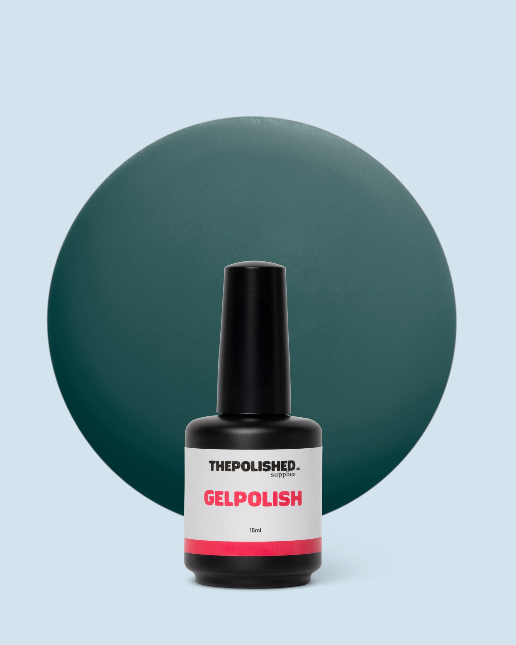 Secret Forest gelpolish 15 ml van The Polished – rijke bosgroene kleur met een elegante, mysterieuze uitstraling.
