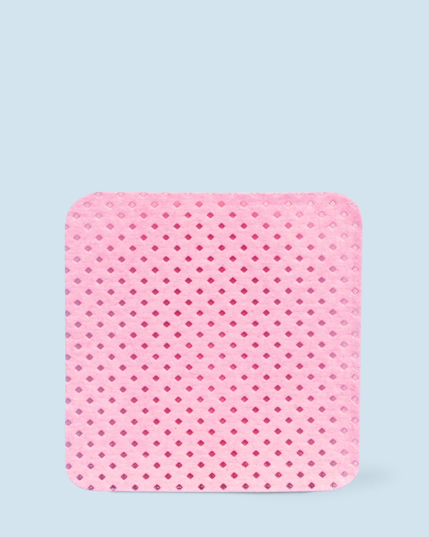 Roze celstofdepper zonder pluis, geschikt voor ontvetten en nagelbehandelingen.