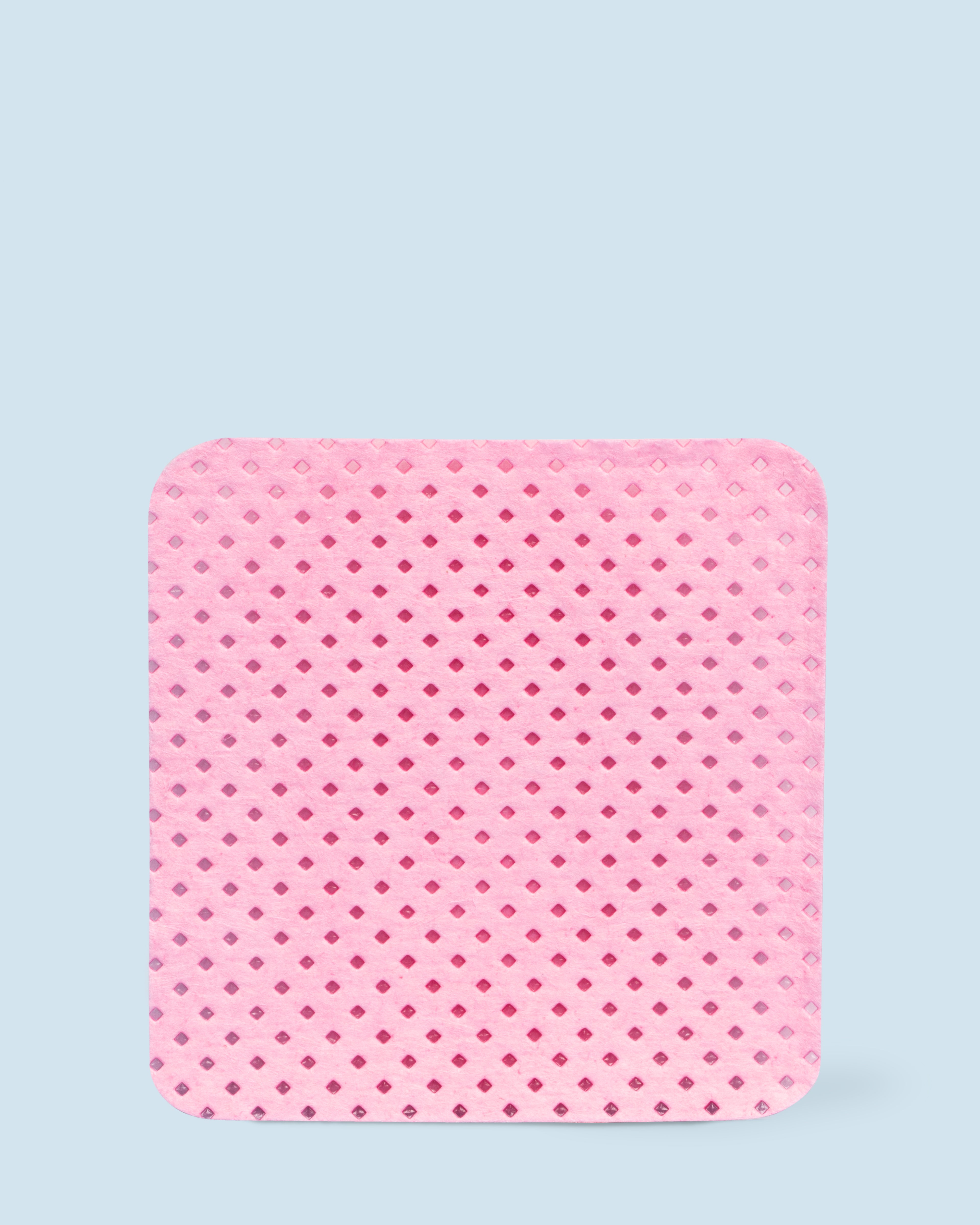 Roze celstofdepper zonder pluis, geschikt voor ontvetten en nagelbehandelingen.