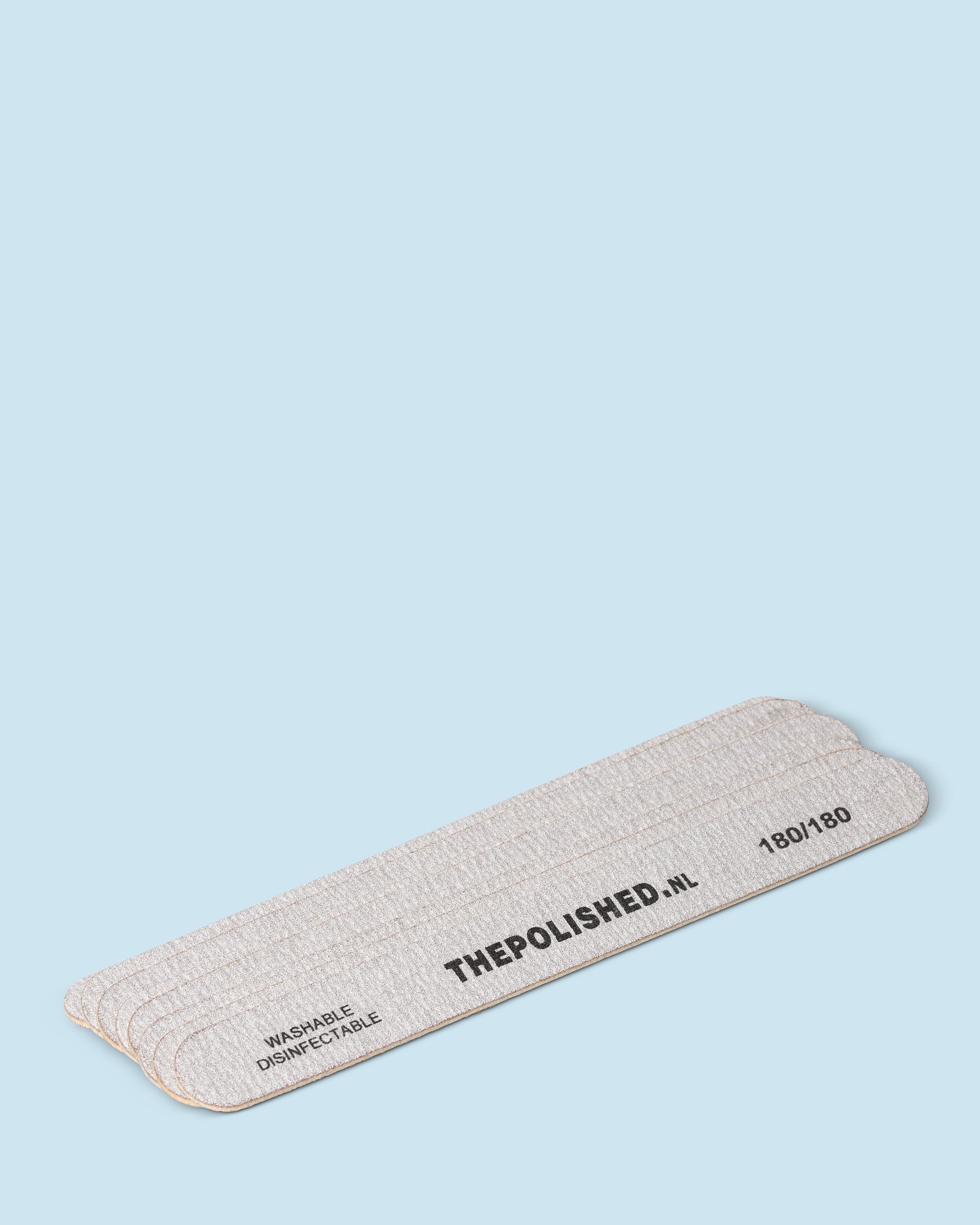 Houten vijl 180/180 grit, geschikt voor natuurlijke nagels en kunstnagels.