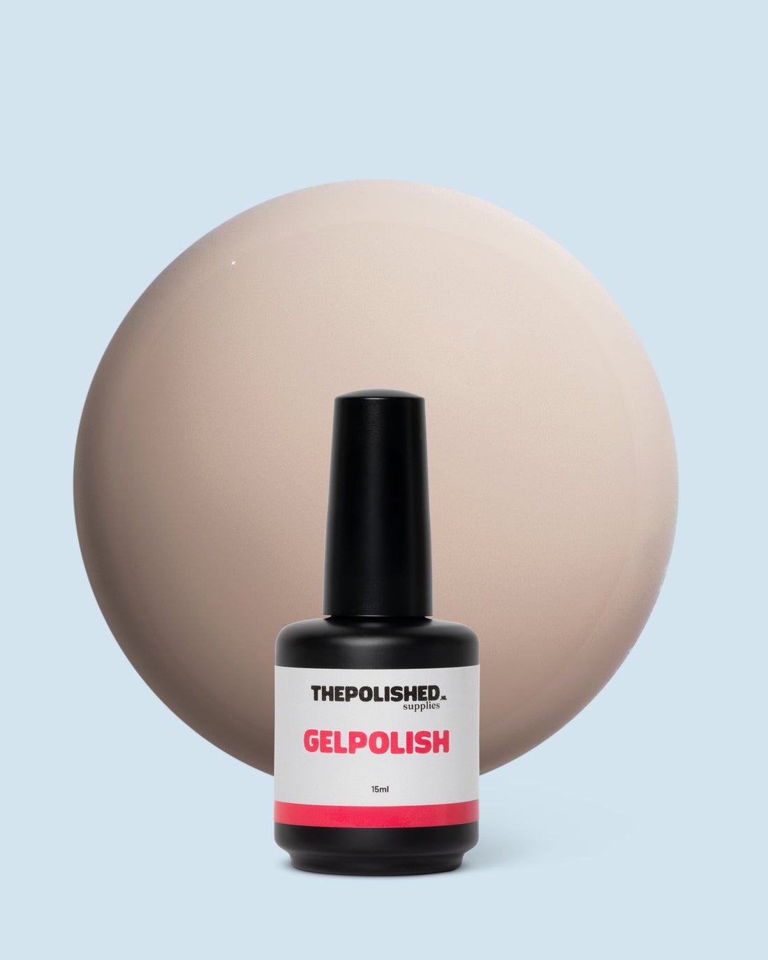 Vanilla Dust gelpolish 15 ml van The Polished – elegante vanillekleurige nude tint met een zachte, frisse look.