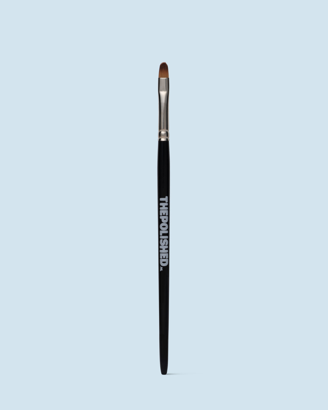 Gel brush oval brown synthetic – professioneel ovaal gelpenseel met bruine synthetische haren voor nauwkeurige gelapplicatie.