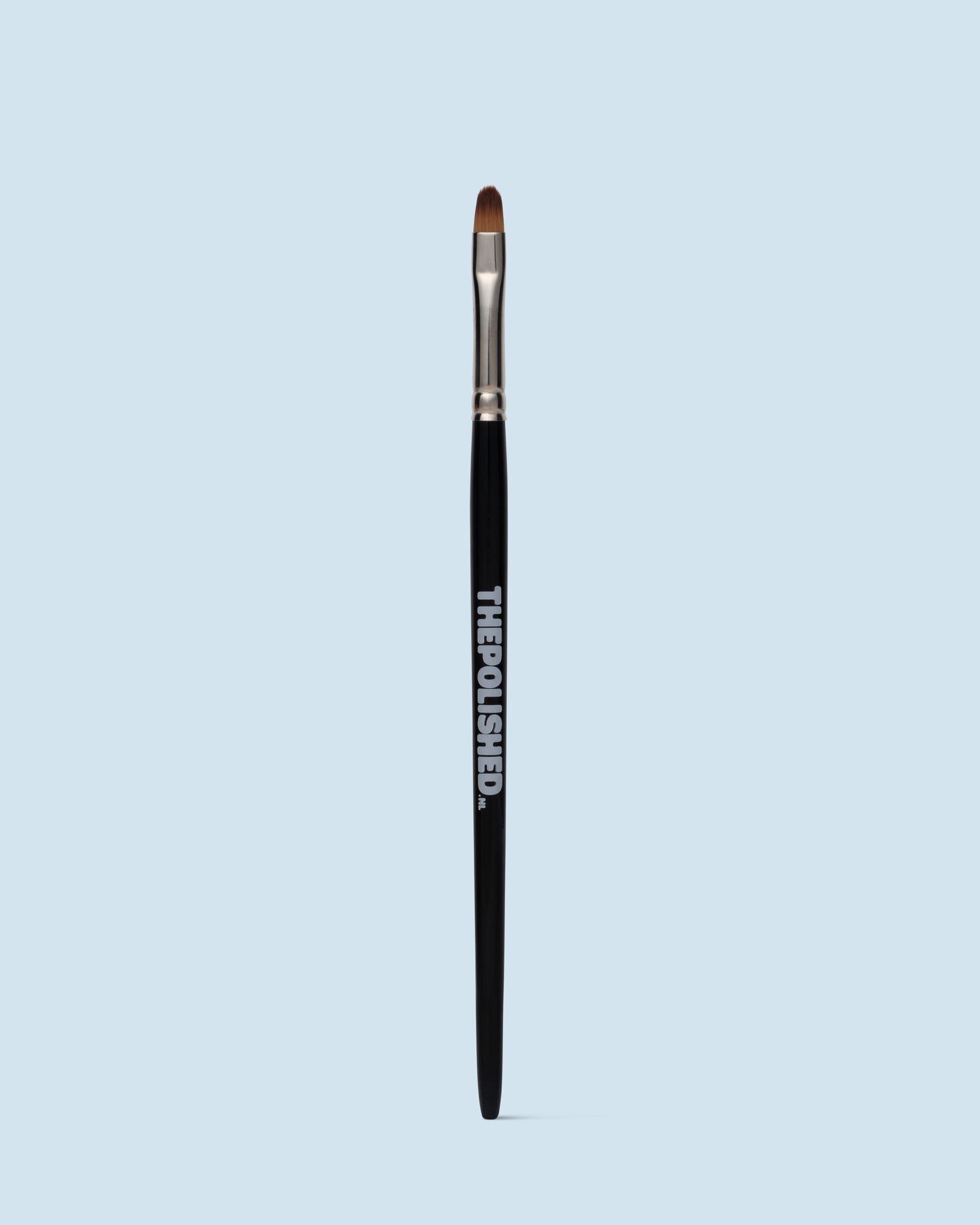 Gel brush oval brown synthetic – professioneel ovaal gelpenseel met bruine synthetische haren voor nauwkeurige gelapplicatie.