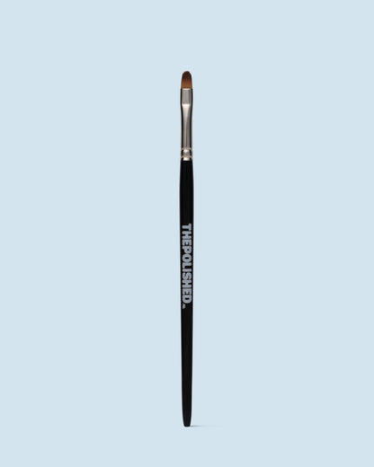 Gel brush oval brown synthetic – professioneel ovaal gelpenseel met bruine synthetische haren voor nauwkeurige gelapplicatie.