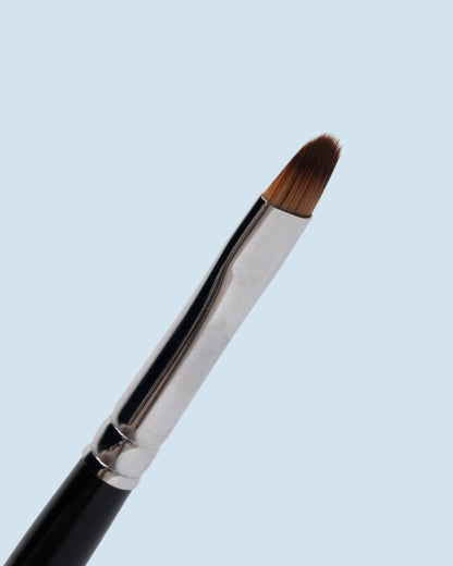 Gel brush oval brown synthetic – professioneel ovaal gelpenseel met bruine synthetische haren voor nauwkeurige gelapplicatie.